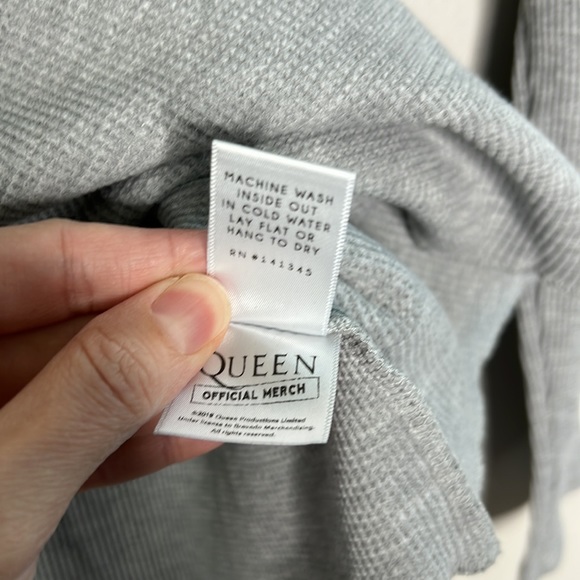 DAYDREAMER for FREE PEOPLE Queen Tour '75 gray thermal top size Small - Picture 10 of 15